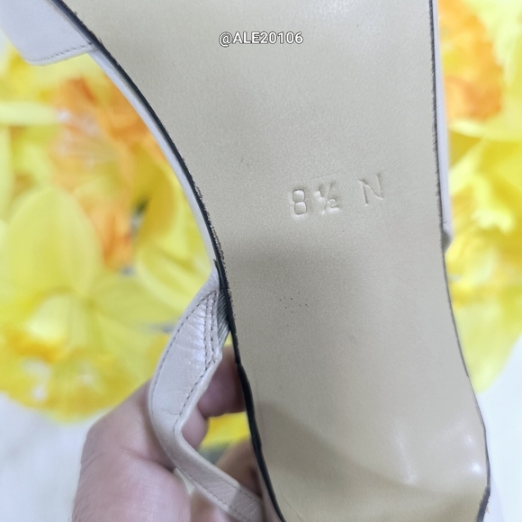 Garolini Mes Amis Chic Pearl Color Slingback Heels Size 8 1/2 - Picture 7 of 10